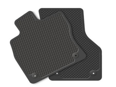 Juego de alfombras de caucho negro