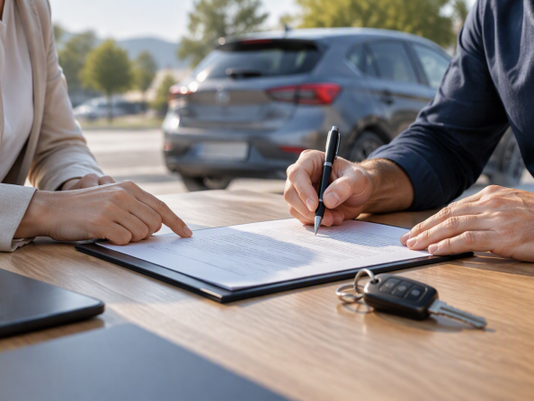 Contrato de compraventa de un coche entre particulares‌